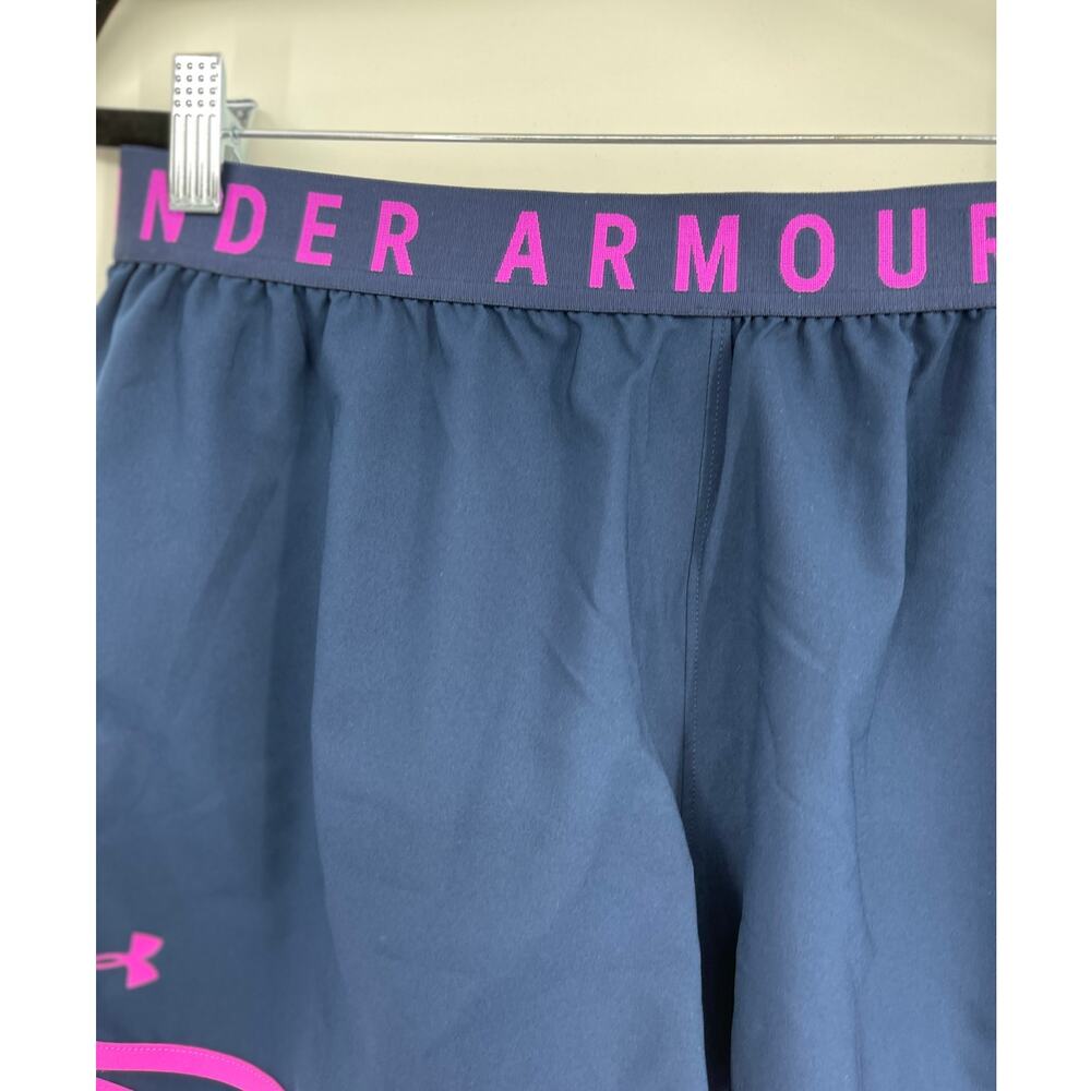 Under Armour Heat Gear Loose Shorts Elastic Waist Workout Gym Size Large NEW - Picture 3 of 10